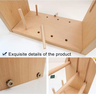 202406 Soportador de bobinas de hilo de madera Soportador de bobinas de hilo de madera