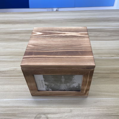Caja de almacenamiento de fotograma de madera en 21x21x17cm Tamaño con opción de color personalizable