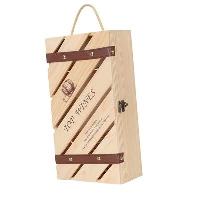 Logotipo personalizado Acceptable caja de vino de madera para botella de vino tinto recipiente regalo caja