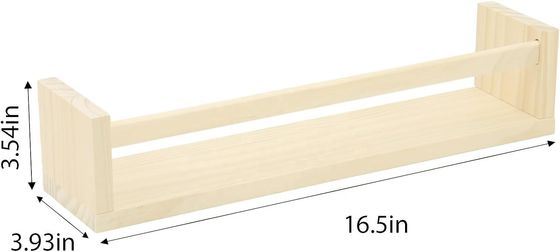 Estantes flotantes de madera sólida para almacenamiento en la pared y organizador de habitaciones para niños