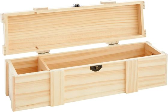 Botellas de vino divididas o semidesignificadas Caja de vino de madera sólida 13.8X3.9X3.9 pulgadas con logotipo personalizado