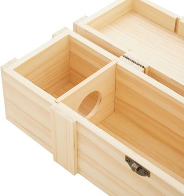 Botellas de vino divididas o semidesignificadas Caja de vino de madera sólida 13.8X3.9X3.9 pulgadas con logotipo personalizado