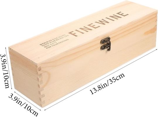 Caja de regalo de vino de madera única de madera sólida para otras artesanías de regalo