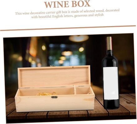 Caja de regalo de vino de madera única de madera sólida para otras artesanías de regalo