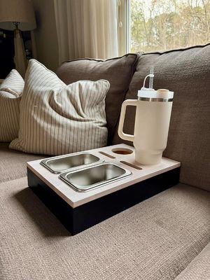 Logotipo personalizado Aceptable Sofá Bar Popular Boxeo de bocadillos Sofá Organizador para mesas laterales