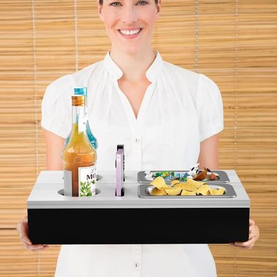 Logotipo personalizado Aceptable Sofá Bar Popular Boxeo de bocadillos Sofá Organizador para mesas laterales