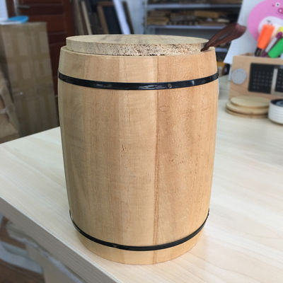 Logotipo personalizado aceptable 12.5x16cm Paulownia Barril de madera para sus clientes