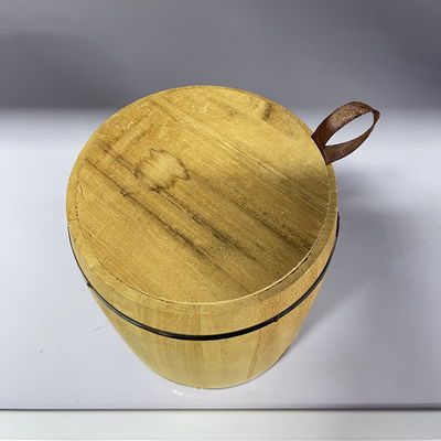 Logotipo personalizado aceptable 12.5x16cm Paulownia Barril de madera para sus clientes