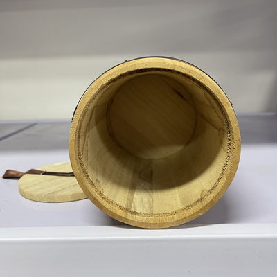 Logotipo personalizado aceptable 12.5x16cm Paulownia Barril de madera para sus clientes