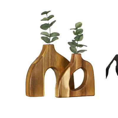 Estand de flores de madera de pino de estilo de diseño moderno para plantas de jardín interior