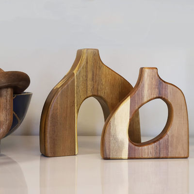 Estand de flores de madera de pino de estilo de diseño moderno para plantas de jardín interior