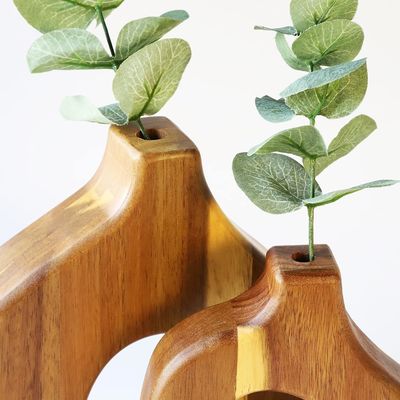 Estand de flores de madera de pino de estilo de diseño moderno para plantas de jardín interior
