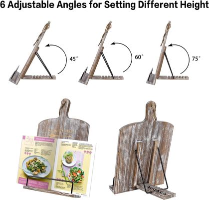 Estante de lectura de madera Estante de calendario de escritorio con marco de madera maciza y muestra gratuita