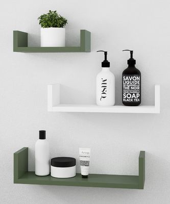 Cajera para mascotas Estante de libros organizador de pared Conjunto de 3 estanterías flotantes de madera para almacenamiento