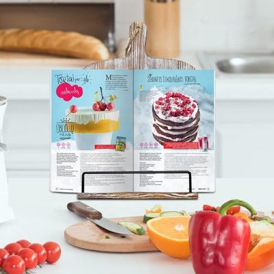 Estante de lectura de madera Estante de calendario de escritorio con marco de madera maciza y muestra gratuita