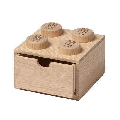 Pedido personalizado aceptado Lego cajón de escritorio de madera 4 caja de roble con jabón para joyas infantiles