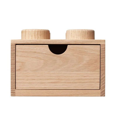 Pedido personalizado aceptado Lego cajón de escritorio de madera 4 caja de roble con jabón para joyas infantiles