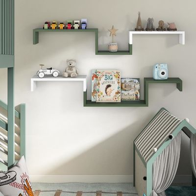 Cajera para mascotas Estante de libros organizador de pared Conjunto de 3 estanterías flotantes de madera para almacenamiento