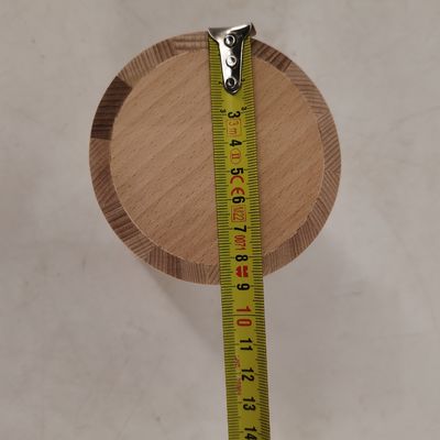 D90 x H112mm Barril de madera de forma personalizada Diseño rústico para almacenamiento de granos de café y té