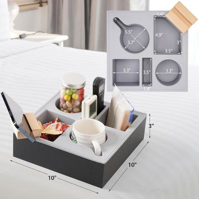 Sofá de madera de silicona Caddy organizador para el sofá a prueba de agua