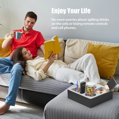 Sofá de madera de silicona Caddy organizador para el sofá a prueba de agua