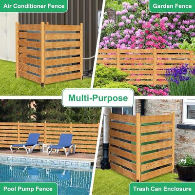 Estacas de metal 3 pantallas de privacidad paneles de cerca para aire acondicionado logotipo personalizado