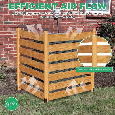 Estacas de metal 3 pantallas de privacidad paneles de cerca para aire acondicionado logotipo personalizado