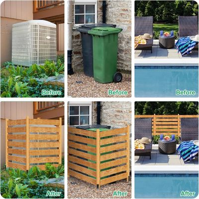 Estacas de metal 3 pantallas de privacidad paneles de cerca para aire acondicionado logotipo personalizado