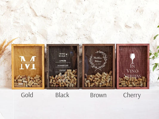 Caja de madera personalizada para el aniversario y regalo de boda