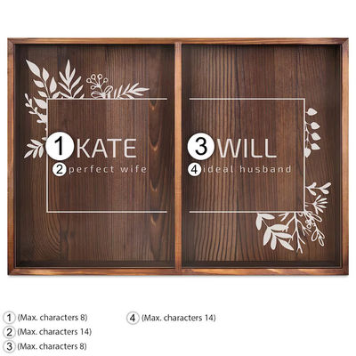 Caja de madera personalizada para el aniversario y regalo de boda
