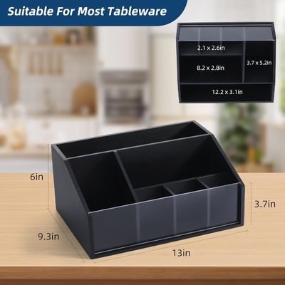 Organizador de utensilios flexibles para el mostrador de la cocina y el dispensador de placas de barniz