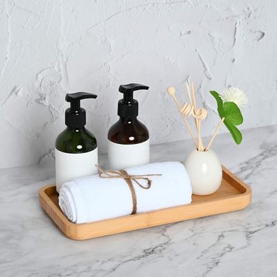 Tray de servicio de bambú aplanable orgánico moderno caliente para tazón de té Muestra gratuita