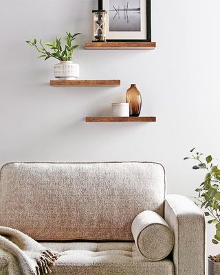 Diseño personalizado 3 conjuntos de estantería flotante Conjunto de espacio de ahorro de decoración para el salón