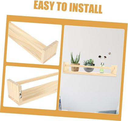 Estante colgante decorativo de madera Conjunto de 2 para el libro de macetas de flores y regalo organizador de guardería