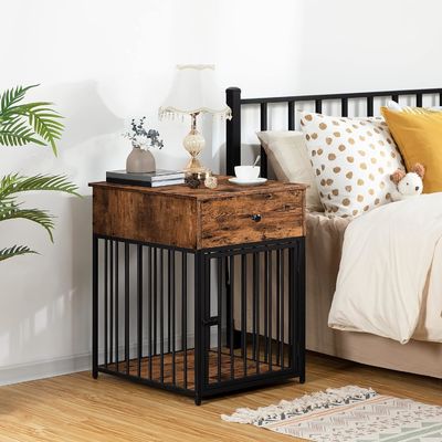 Caja para mascotas de interior Fin de mesa Cenila para perros decorativa con cajón y forma personalizada en blanco