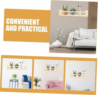 Estante colgante decorativo de madera Conjunto de 2 para el libro de macetas de flores y regalo organizador de guardería