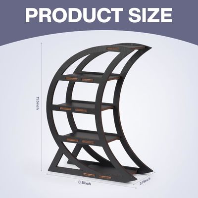 Apartamento Estante de pantalla de cristal de madera Porta lunas Estantes decorativos para el salón