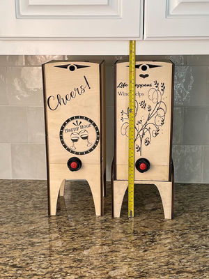 Muestra de caja de vino de madera para múltiples tamaños de cajas Portador de caja de vino hecha a mano