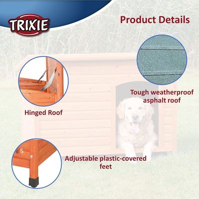 Casa funcional para perros al aire libre para perros pequeños, medianos y grandes Material de madera y a prueba de masticación