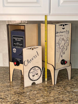 Muestra de caja de vino de madera para múltiples tamaños de cajas Portador de caja de vino hecha a mano