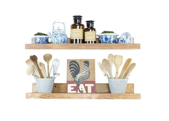 Logotipo personalizado Acceptable Repisal flotante de pared de madera para decoración de la casa exquisita