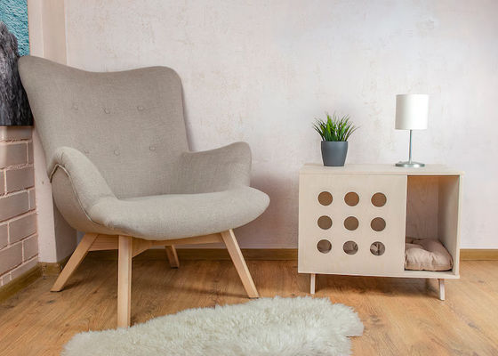 Percha de gato montada en la pared Cama de mascota de madera Cama lateral Cama de gato moderna Casa de perro Cama de perro