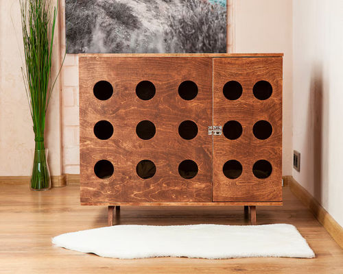 Percha de gato montada en la pared Cama de mascota de madera Cama lateral Cama de gato moderna Casa de perro Cama de perro