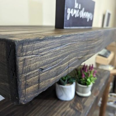 Estantes flotantes de madera de estilo rústico de 3 pulgadas de espesor 10 pulgadas de profundidad personalizables OEM ODM