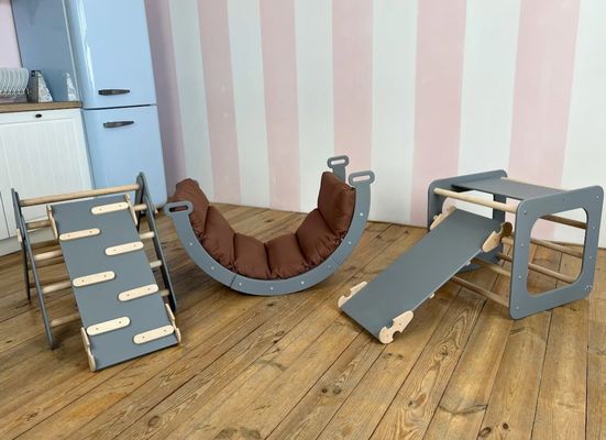 Montessori montar juego para niños pequeños interior triángulo escalador en su elección de color