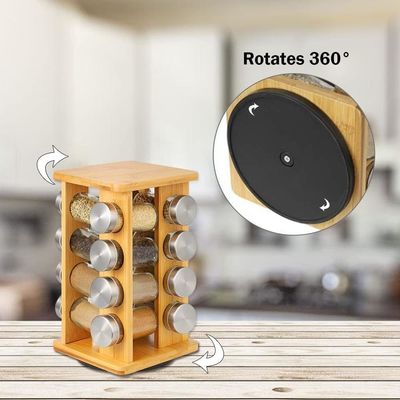 Estante de cocina giratorio de acero inoxidable de 4 capas Organizador de estantes de cocina de 4 capas Almacenamiento inferior para el estante de especias