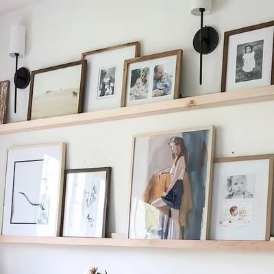 Estante flotante de madera sólida con opción de personalización