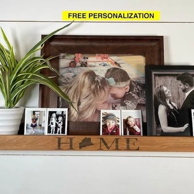 Estante flotante de madera sólida con opción de personalización