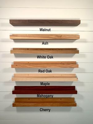 Estante flotante de madera sólida con opción de personalización