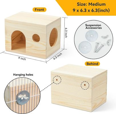 Escondido de animales pequeños de madera con patrón sólido a un costo asequible